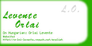 levente orlai business card